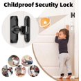 thumbnail image 4 of unique Flip Sliding Barn Door Lock, 90/180 Degree Sliding Door Lock Latch and latches, 4 of 5