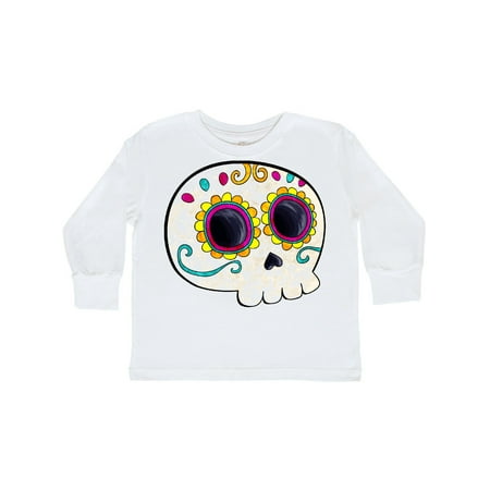 

Inktastic Cute Sugar Skull for Day of the Dead Gift Toddler Boy or Toddler Girl Long Sleeve T-Shirt