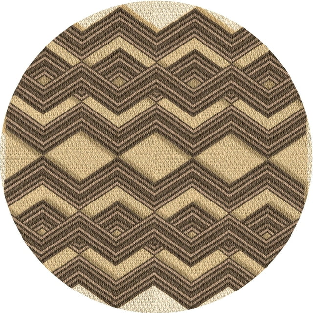 Ahgly Company Tapis d'Intérieur Lavable en Machine Carré Transitionnel Sable, 3 Pieds Carré