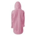 thumbnail image 6 of Zedker Hoodies for Women Warmy Oversized Dress Casual Pullover Split Hem Drawstring Long Sweatshirt with Pocket Pink S, 6 of 7
