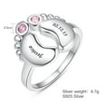 thumbnail image 4 of Personalized Promise Rings 2 Simulated Birthstones Name Rings for Couples Mothers Name Rings for Women, 4 of 5