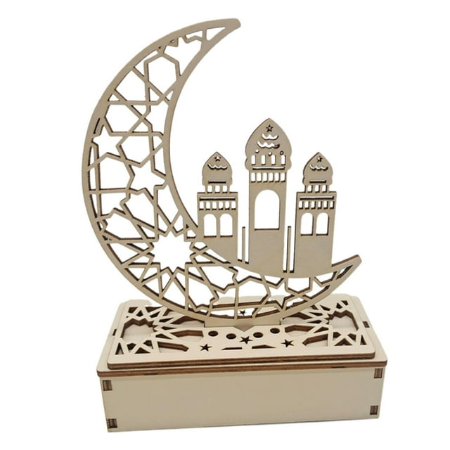 Adornos islámicos musulmanes de EID Mubarak Ramadan, decoración de escritorio de de Festival de castillo, talla calada, decoraciones A Sunnimix Decoraciones de Eid Mubarak