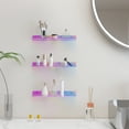 thumbnail image 3 of 2Pcs Acrylic Floating Shelves Wall Mounted Display Racks Strong Load-bearing Rainbow Color Wall Shelf Organizer, 3 of 7