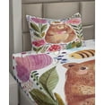 thumbnail image 2 of Ambesonne Colorful Fitted & Top Sheet Set with Sham, Bear with Flowers, Multicolor, 2 of 4