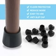 thumbnail image 4 of Unique Bargains Rubber Leg Cap End Tip Furniture Feet Protector 25mm 1" Inner Dia 2Pcs, 4 of 7