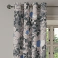 thumbnail image 3 of Ambesonne Nature Grommet Curtain, Art Botanical Floral Pattern, 50"x60", Charcoal Grey Pale Grey, 3 of 5