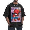 thumbnail image 1 of Spider-Man Men's Vintage Washed Drop Shoulder Short Sleeve T-Shirt, 1 of 7