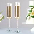 thumbnail image 6 of Baalaka Champagne Flutes, Champagne Glasses Set of 2, Elegant 6oz Glass Champagne Flutes, Gift for Birthday, Wedding, Christmas, Clear Sparkling Champagne Glasses for Women, Men, 6 of 7