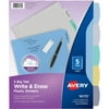 Avery Write and Erase Plastic Divider, Color, Big 5-Tab (16170)