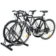 Costway Indoor FreeStanding Bike Holder Double Stationary Storage Stand for Two Bicycles