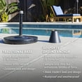 thumbnail image 2 of GoSports 500lb Equivalent Pool Deck Umbrella Anchor - Permanent Ground Anchor for Outdoor Umbrellas, Sunshades or Light Strings - Black, 2 of 5