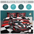thumbnail image 6 of 3PCS Grid Racing Car Duvet Cover Set Twin, 1 Duvet Cover And 2 Pillowcase, Duvet Cover for Kids Girls Boys And Teens, 6 of 6