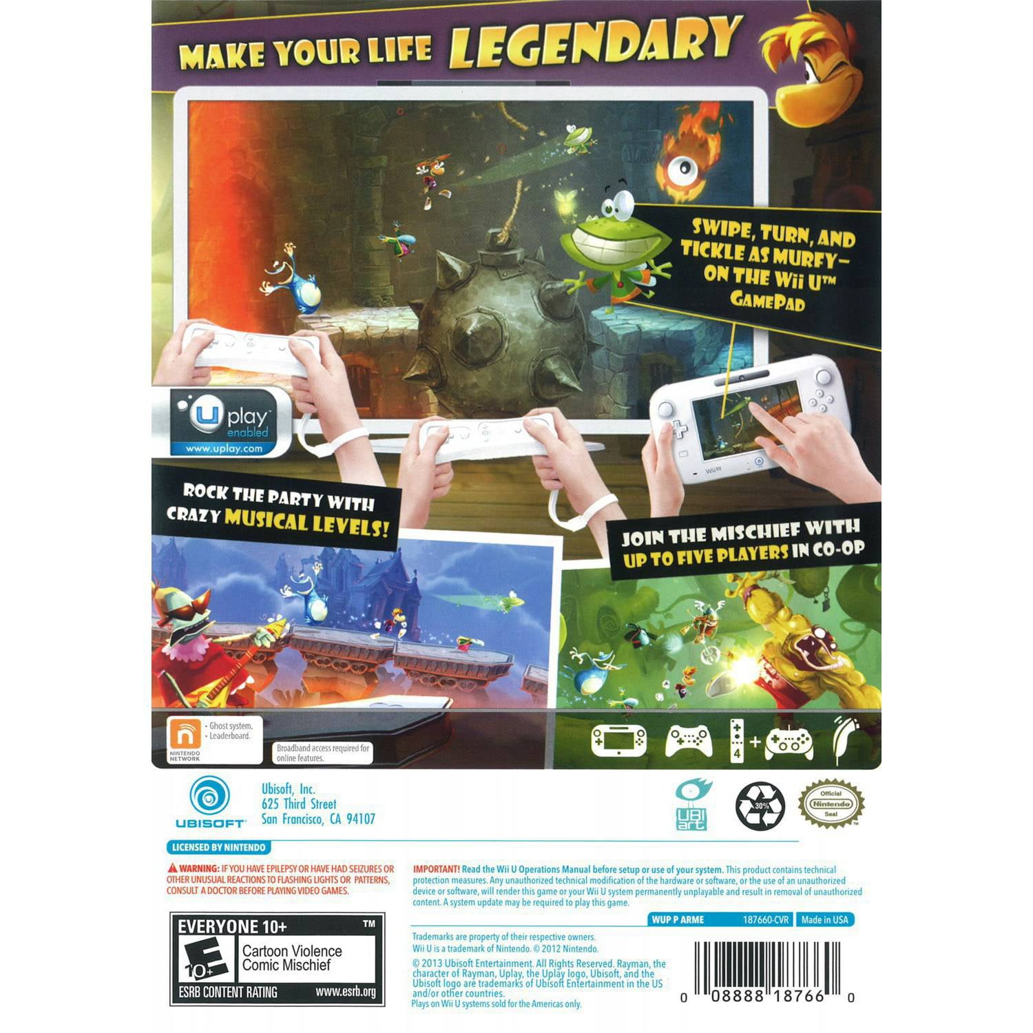 Rayman Legends Nintendo Wii U Seminovo 