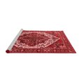 thumbnail image 2 of Ahgly Company Machine Washable Indoor Square Oriental Red Industrial Area Rugs, 6' Square, 2 of 4