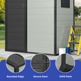 thumbnail image 2 of ModFusion 4.6×2.6×6.3 ft Resin Storage Shed with Window, Floor, Plastic Roof, Storage Cabinets 65 to 68 inches, Winter Gear Box, Black, 2 of 10
