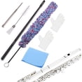 thumbnail image 1 of Flute Cleaner Care Cleaning Kit, Flute Cleaning Cotton Cleaning Brush, Flute Cleaning Swabs, Double End Dust Brush, Flute Cleaning Rod, Screwdriver for Flute Repairing, Cotton Gloves, Cleaning Cloth, 1 of 7