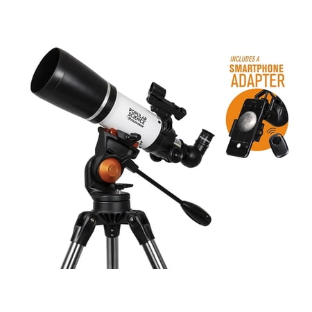 Popular Science by Celestron AstroMaster 80AZS Telescope with Smartpho