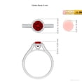 thumbnail image 5 of ANGARA Lab Grown 1 Ct Round Ruby Reverse Tapered Shank Halo Engagement Ring for Women in 14K White Gold (Size-6mm) | July Birthstone, Anniversary, Jewelry Gift for Women | Lab-Grown Ruby Ring, 5 of 8