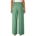 thumbnail image 5 of Hjlmsx Linen Pants Women Summer Boho Plus Size Drawstring Elastic Waist Pants Wide Leg Lounge Beach Vacation Palazzo Trousers, 5 of 6