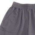 thumbnail image 5 of Women's Cotton Casual Pants, High Waisted Loose Fit Shorts with Pockets, Flowy Comfortable Beach Lounge Athletic Yoga Running, Ladies | VerBelle,Gray XL, 5 of 5