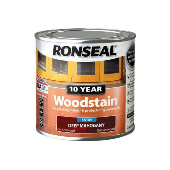 Ronseal - 10 Year Woodstain Deep Mahogany 250ml