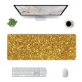 thumbnail image 3 of Disketp Gaming Mouse Pad Gold Glitter Pattern Large Mouse Mat Long Extended Desk Pad Non-Slip Rubber Mice Pads Stitched Edges Thin Pad (11.8x31.5 Inch), 3 of 9