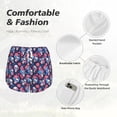 thumbnail image 4 of KLL Skull flower blue Pattern Shorts Women,Athletic Shorts High Waisted Running Shorts Pocket Sporty Short Gym Elastic Workout Shorts-Medium, 4 of 7