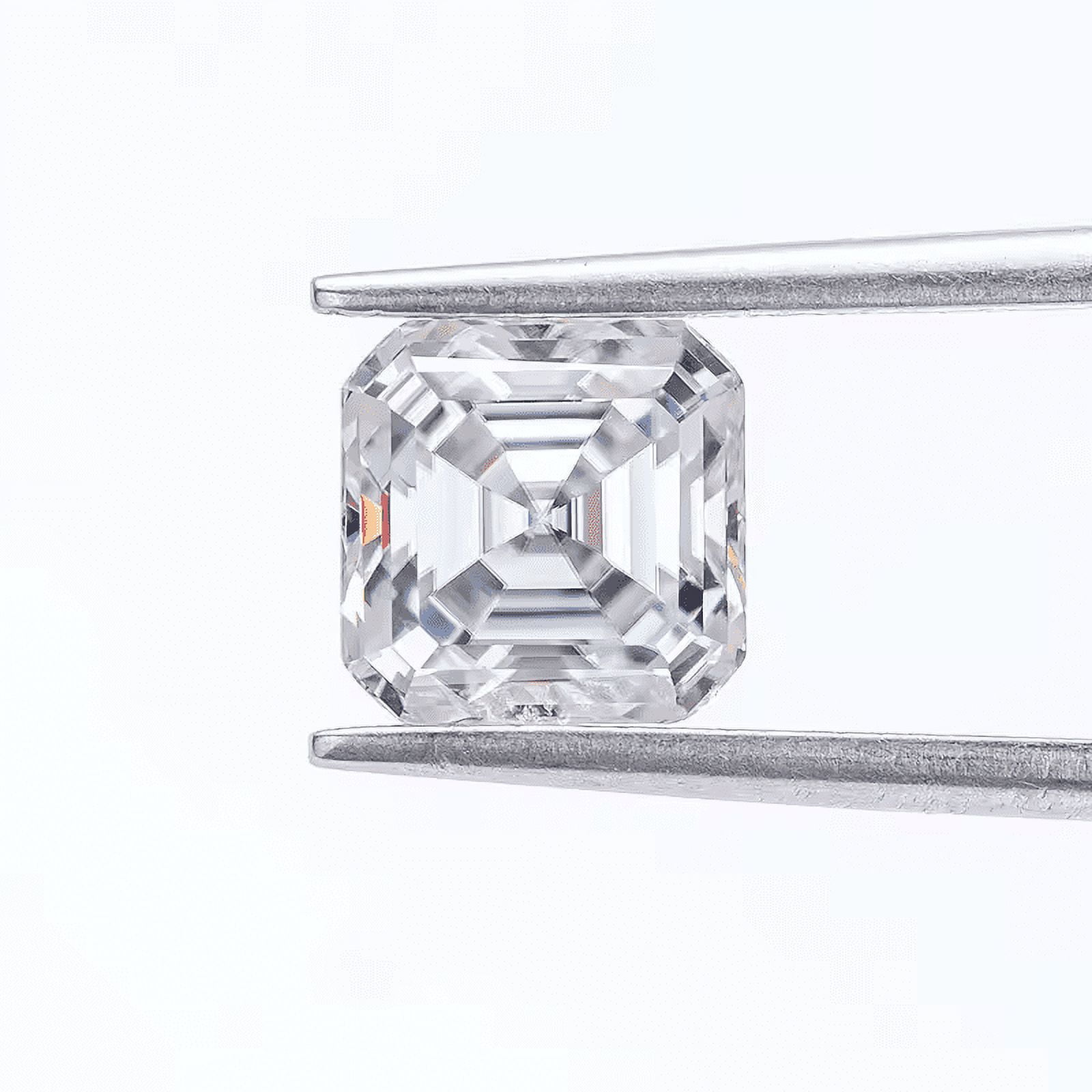Moissanite Loose Stones Asscher Cut Brilliant Real D VVS1 Lab Grown Diamond Gemstones for Jewelry Making Engagement Ring Pendant Necklace Earrings with GRA Certificate Anniversary Gifts 5mm-11mm