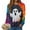 Dark Purple, variant on adviicd Womens Halloween Sweatshirt Tie Dye Spooky Season Cute Ghost Print Pullover Top Oversized Fall Long Sleeve Tops （Orange， XXL）