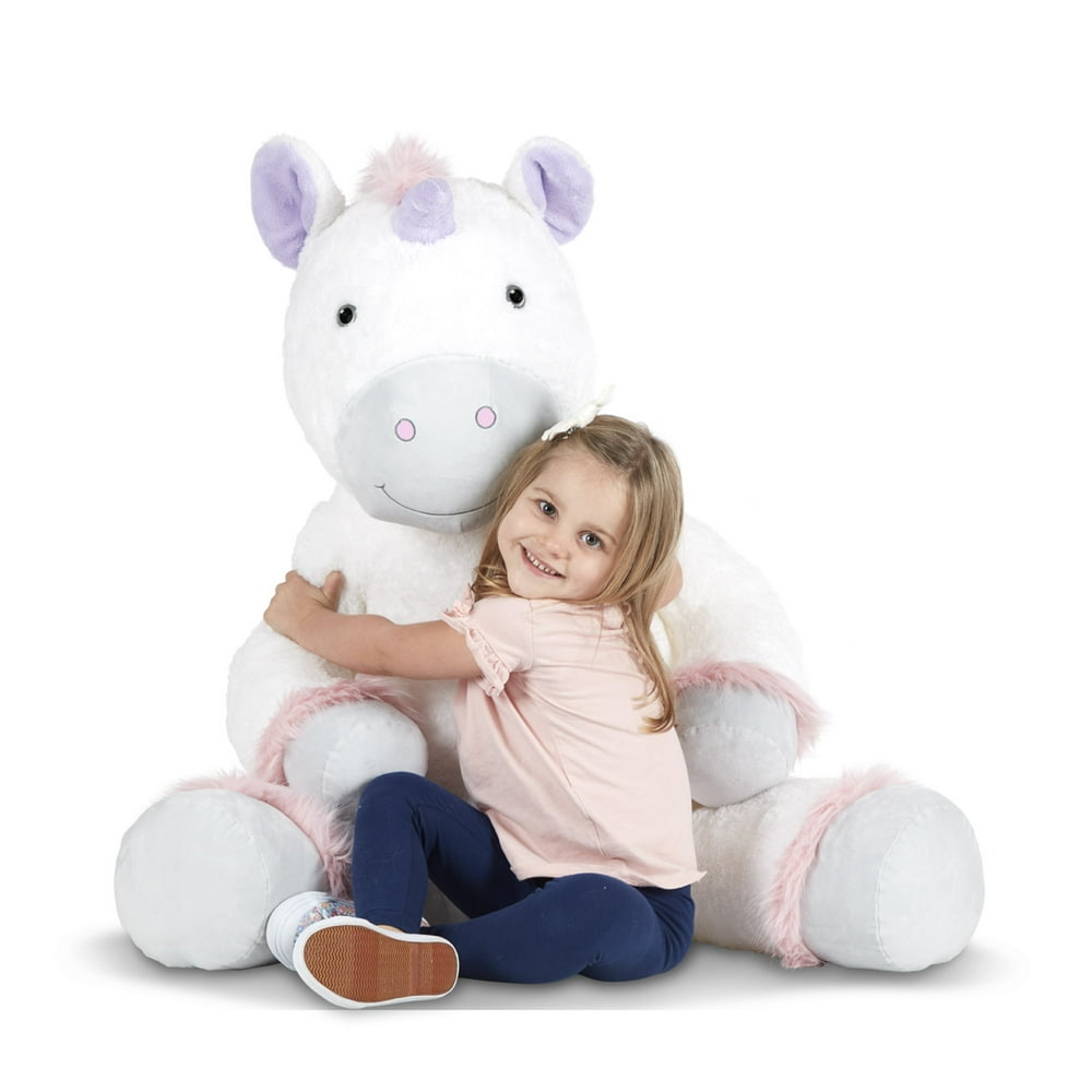 Melissa & Doug Gentle Jumbos Unicorn Giant Stuffed Plush Animal (Sits