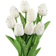thumbnail image 1 of Tulipanes artificiales para decoración del hogar XCF 8 unidades color blanco, 1 of 4