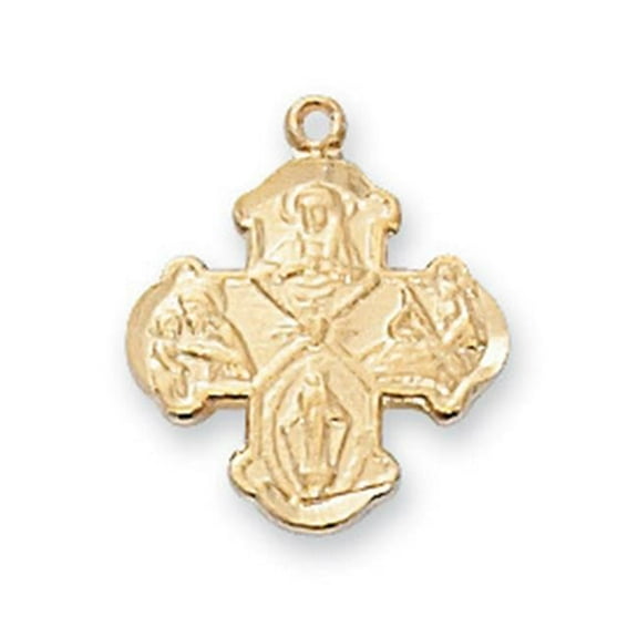 McVan J28 0.57 x 0.48 x 0.5 in. Gold Over Sterling 4-way Pendant