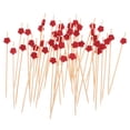 thumbnail image 2 of GUOOL 100x Bâtonnets de Boisson pour Fête d'Été, Mélangeur, Pics à Cupcakes, Rouge, 2 of 6