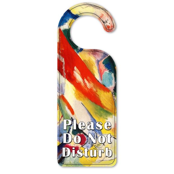 Do Not Disturb Door Knob Hanger Sign - Kandinsky