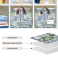 thumbnail image 4 of Yayeee Foldable Storage Basket for Shelves Set of 2 Waterproof Cloth Bins with Handles, Vibrant Hydrangeas Pattern, 4 of 7