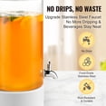thumbnail image 3 of VEVOR Distributeur de Boissons 2 Gal Distributeur de Boissons pour Fêtes en Verre avec Robinet, 3 of 9