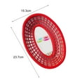 thumbnail image 5 of Red Plastic Baskets for Food,Reusable Oval Fast Food Baskets 12pcs, Microwave& Dishwasher Safe Food Grade Plastic Food Service Tray for Party Picnic BBQ Burger Fries Sandwiches, 5 of 8