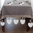 thumbnail image 3 of Tablecloth Weights Hangers Heart Shape Stone Table Cloth Weights with Stainless Steel Clips Heart Stone Tablecloth 8 Packs(White), 3 of 5