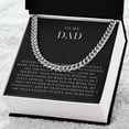 thumbnail image 2 of To My Dad Necklace (In Every Step I Take) Cuban Link Chain Necklace Standard Box, 2 of 3