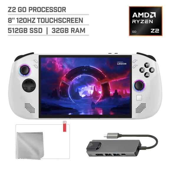 Lenovo Legion Go S 512GB Gaming Handheld 8-inch Touchscreen 120Hz WUXGA AMD Ryzen Z2 Go CPU, Mytrix Hub, Screen Protector, 3 Accessories: 4 in 1 Bundle