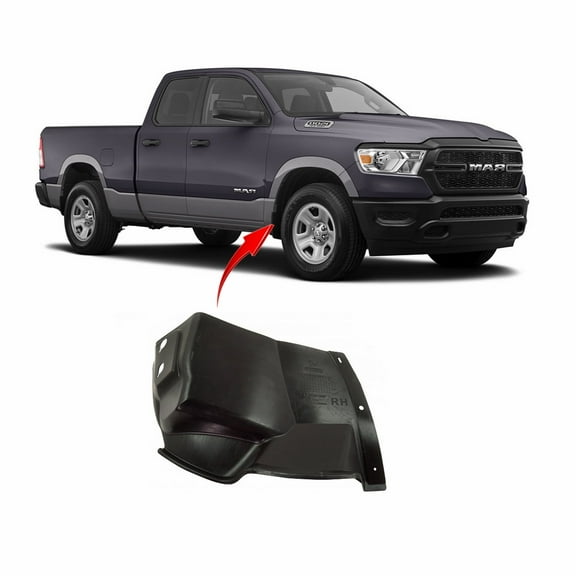 DCP Front Passenger Side Fender Liner For 2019-2022 Dodge RAM 1500 CH1249206