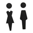 thumbnail image 3 of Letreros para baños de hombres y mujeres Letreros para puertas de baños Placas multiusos resistentes y de uso general Letreros de dirección para baños, 3 of 8