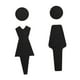 thumbnail image 4 of Señales para baños de hombres y mujeres, placas de señalización para baños, señales genéricas fáciles de usar para baños públicos, bares de hoteles, 4 of 10