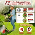 Grass Trimmer Cordless Electric Weed Eaters & Weed Trimmer, Tanbaby 6 inch Weed Wacker Kit with