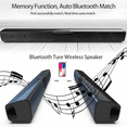 thumbnail image 3 of Barra de sonido BS-28B con Bluetooth, altavoz estéreo de larga duración para cine en casa, multifuncional, de escritorio, inalámbrica y portátil., 3 of 4