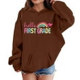 thumbnail image 3 of Tiijoy Girl's Back To School Hoodie Rainbow Letter Print Hooded Sweatshirt, Sizes 3-4T, 3 of 3