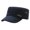 A-Navy303, variant on Yuanlong Mens Field Cap Plain Flat Top Comfort Cotton Vintage Adjustable Back Strap Hiking Fishing Travel Outdoor Sun Hat