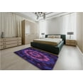 thumbnail image 4 of Ahgly Company Indoor Rectangle Patterned Dark Purple Area Rugs, 7' x 10', 4 of 6