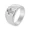 Silver, variant on Zircon Cross Ring for Men Women Stainless Steel Band Sparkling Statement Jewelry Silver Size 7