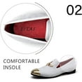 thumbnail image 3 of JITAI Mens Dress Tuxedo Shoes for Men Slip-on Loafers White Size 12, 3 of 6